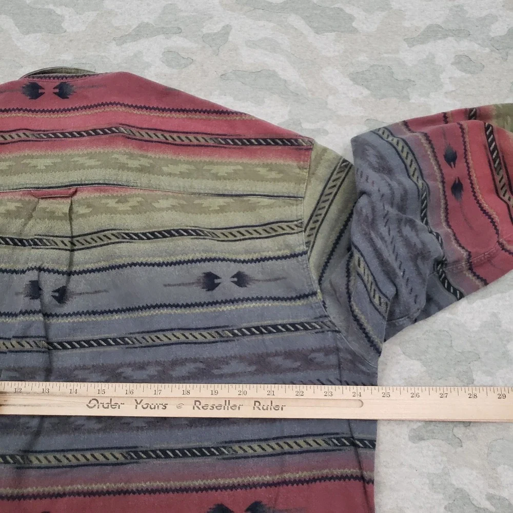 Woolrich‎ Shirt Mens XL Multicolor Long Sleeve Button Up Aztec Southwestern